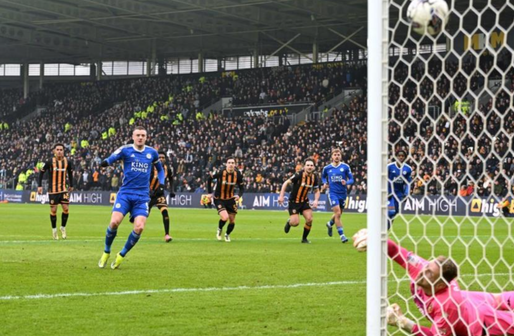 Jamie vardy has scored eight goals in his past eight appearances