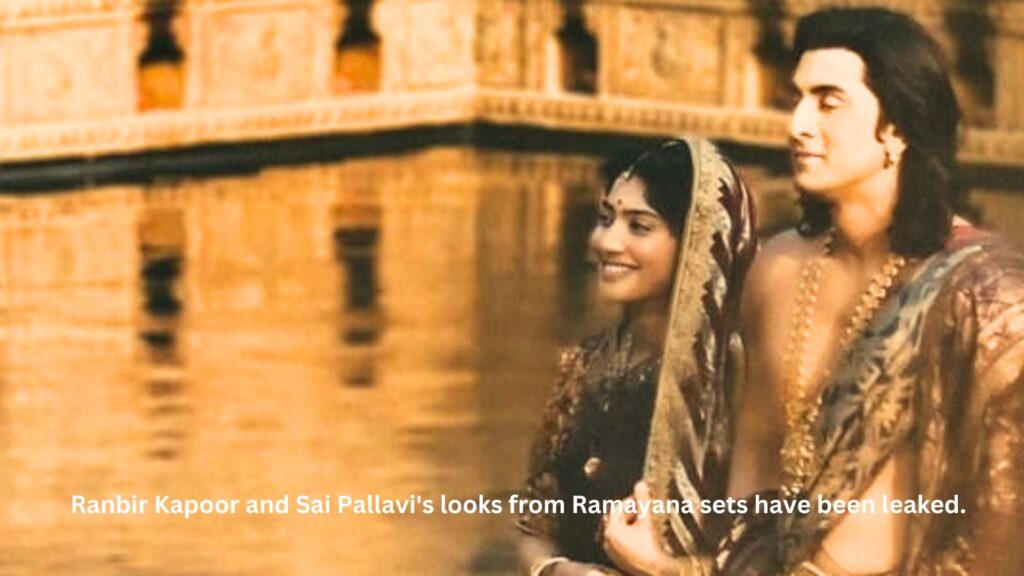 Ranbir kapoor and sai pallavi's looks from ramayana sets have been leaked.