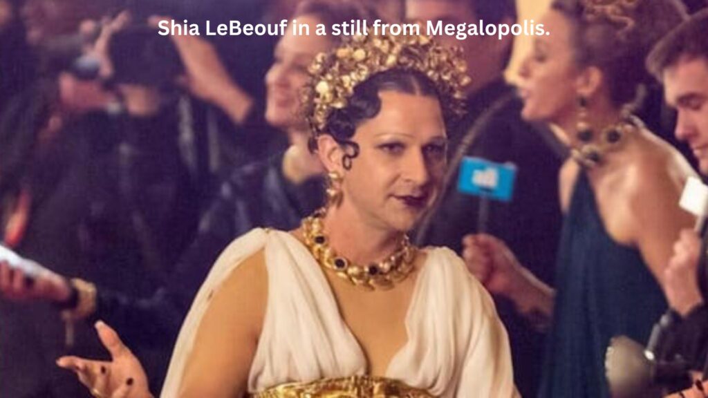 Shia lebeouf in a still from megalopolis.