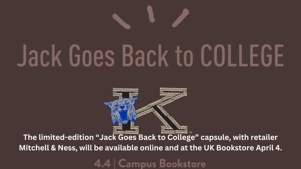 The limited-edition “jack goes back to college” capsule, with retailer mitchell & ness