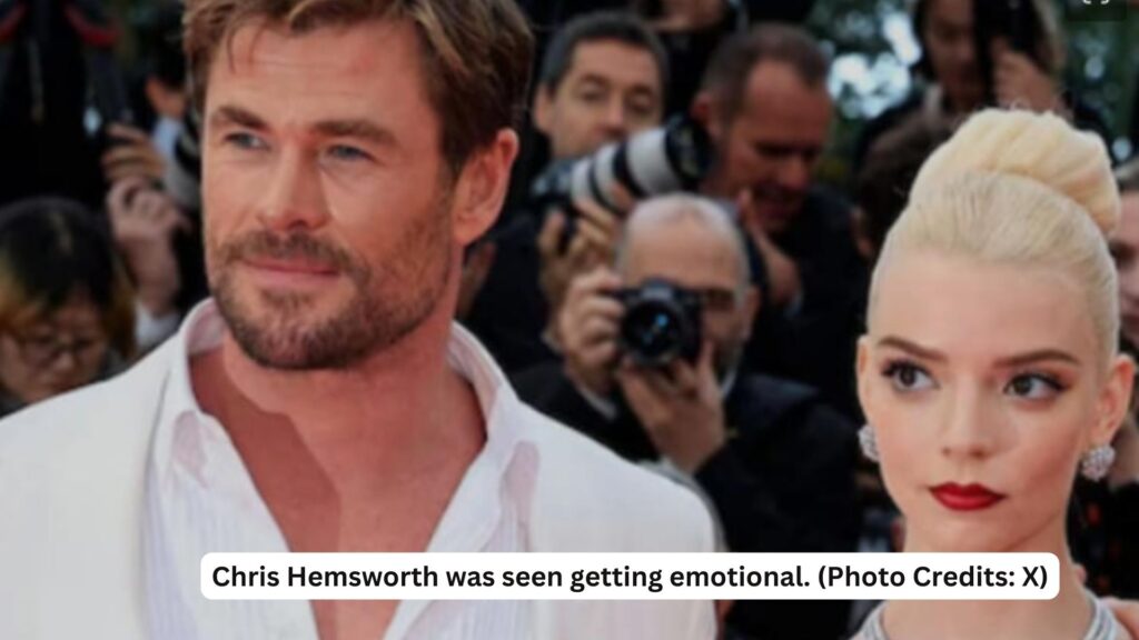 Chris hemsworth was seen getting emotional. Photo credits x