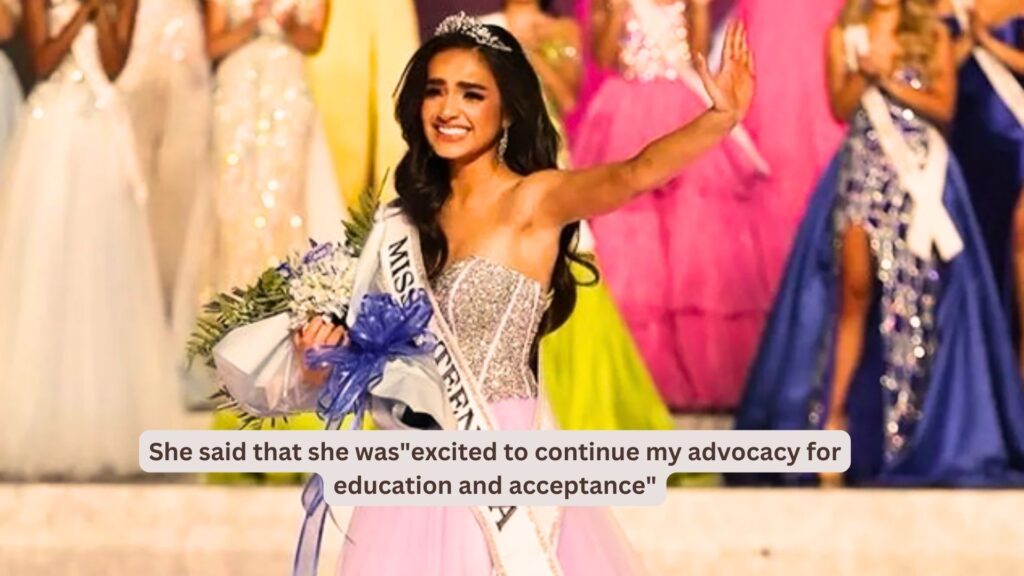 She said that she was"excited to continue my advocacy for education and acceptance"