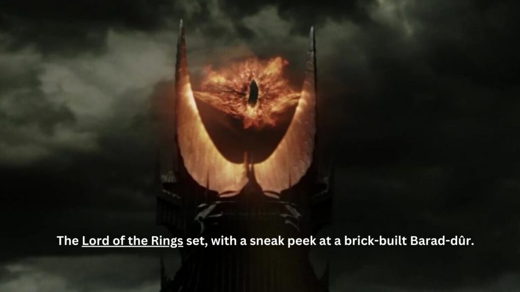 The lord of the rings set, with a sneak peek at a brick-built barad-dûr.