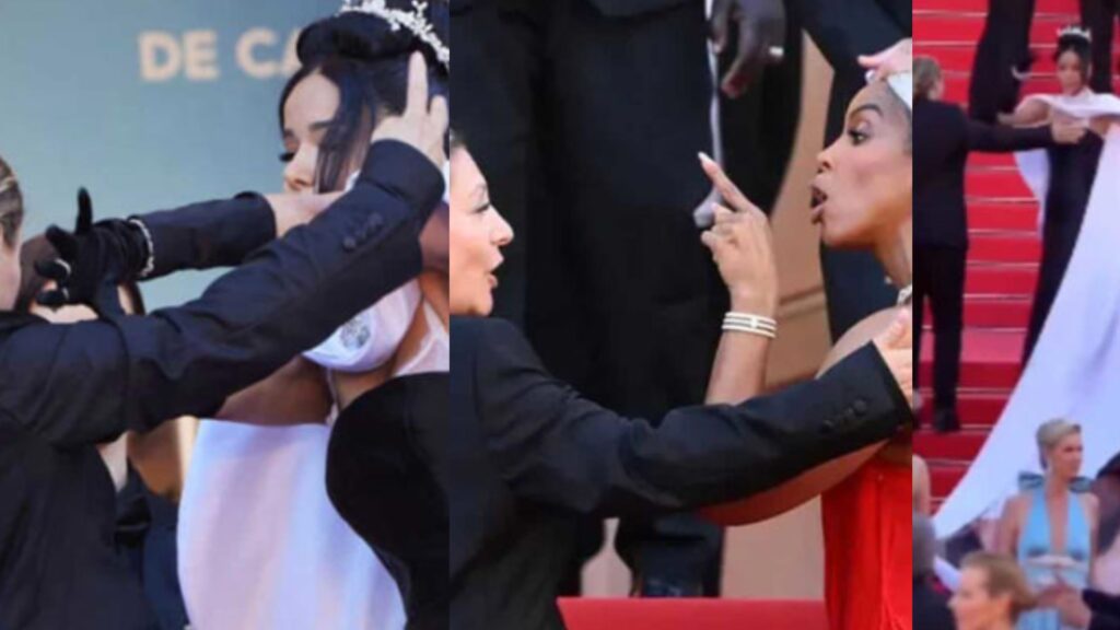 Massiel taveras demonstrates 'respect' after incident with security guard at cannes red carpet